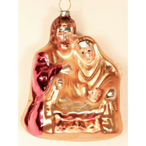 Target Glass Nativity Scene Ornament 4.5" Mary Joseph Baby Jesus Christmas NEW - Picture 2 of 7